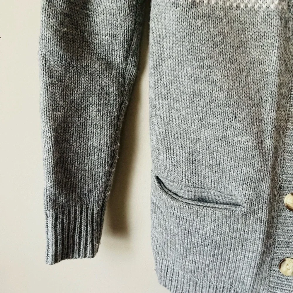 Women's The‎ North Face Wool Blend Front Button Sweater Jacquardigan Cardigan